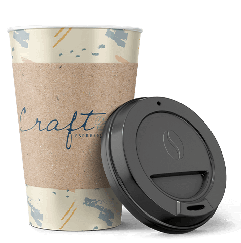 Branded coffee cup